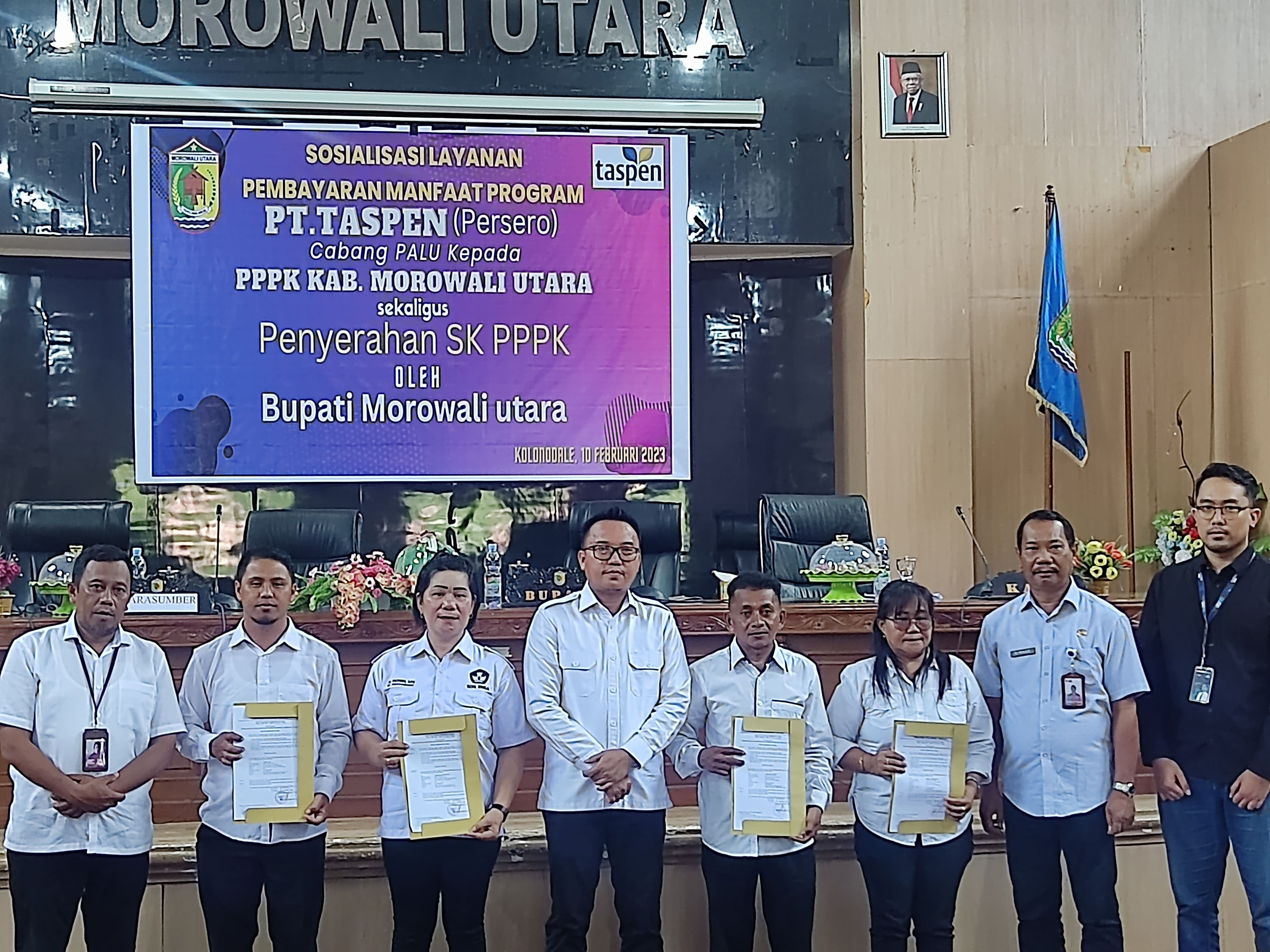 PENYERAHAN PERPANJANGAN SK PPPK GURU DAN PENYULUH PERTANIAN DILANJUTKAN DENGAN SOSIALISASI PT.TASPEN