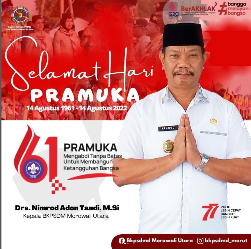 SELAMAT HARI ULANG TAHUN PRAMUKA