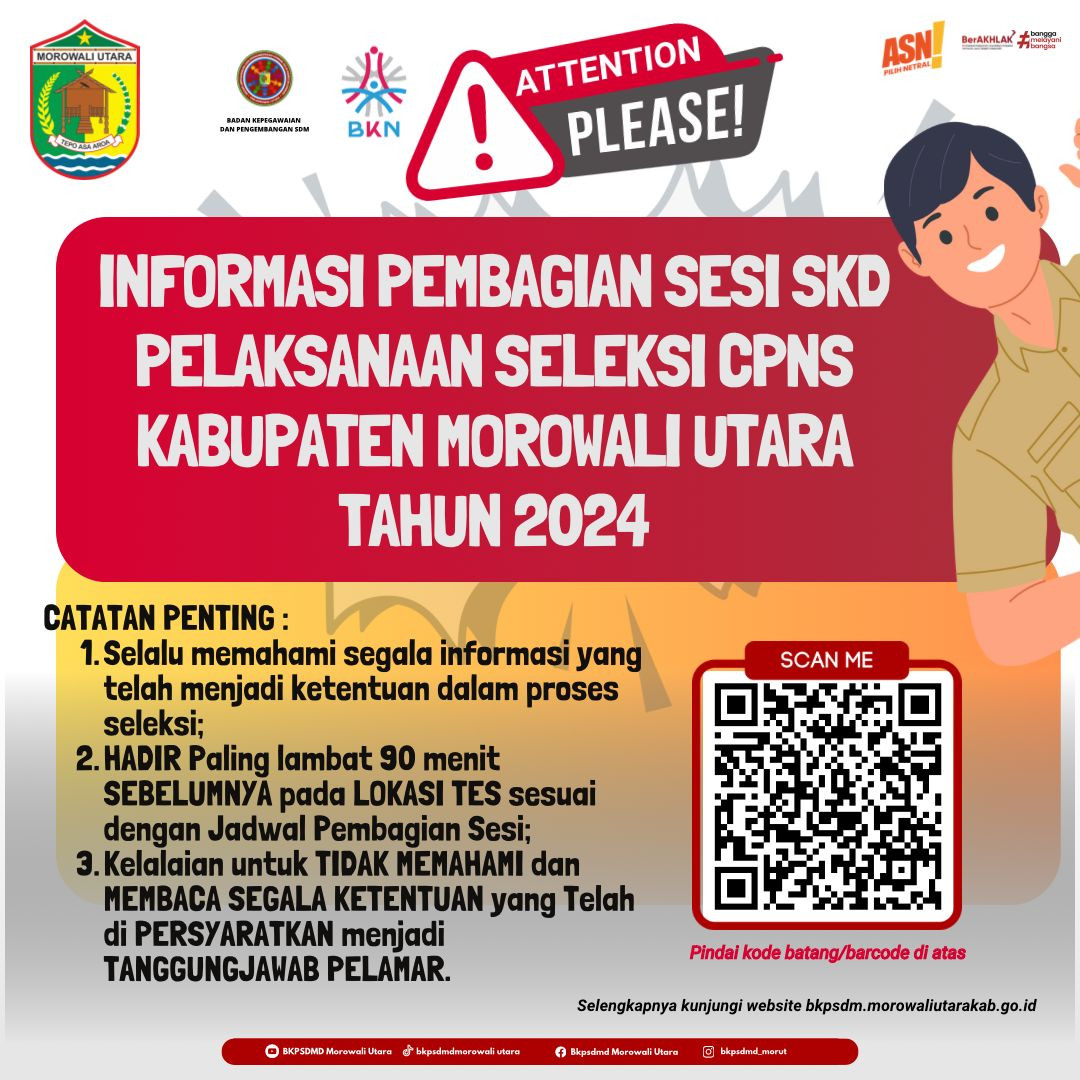 INFORMASI PEMBAGIAN UJIAN SKD MOROWALI UTARA