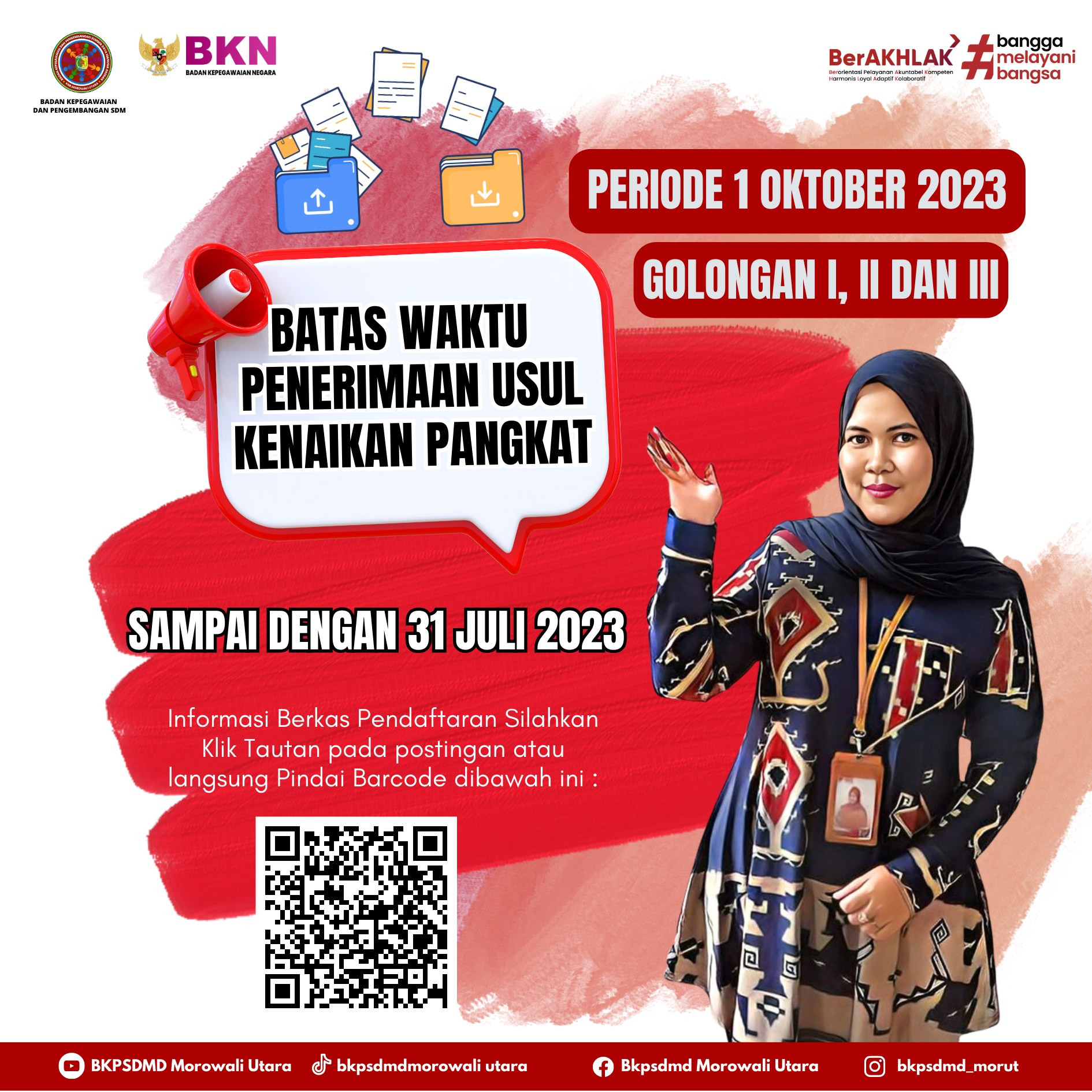 BATAS WAKTU PENERIMAAN USUL KENAIKAN PANGKAT PERIODE OKTOBER 2023