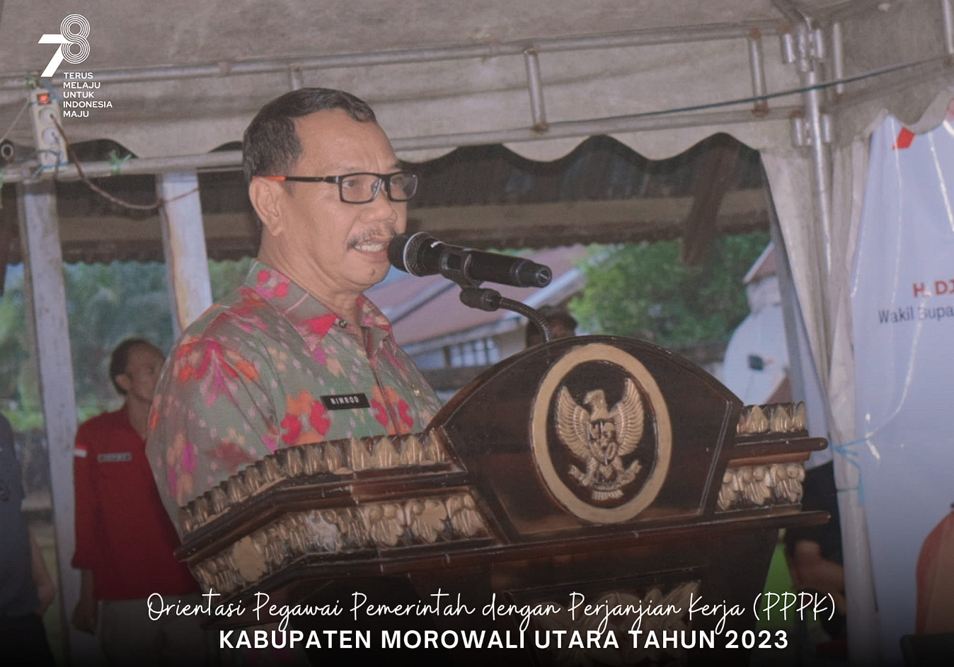 KEPALA BKPSDM MOROWALI UTARA MEMBERIKAN NASEHAT PPPK GURU DAN PENYULUH