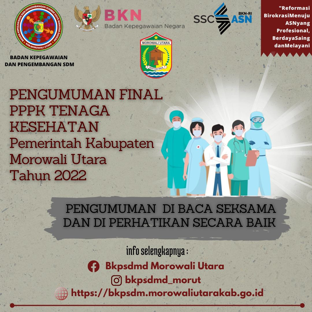 PEMGUMUMAN FINAL PPPK  TENAGA KESEHATAN