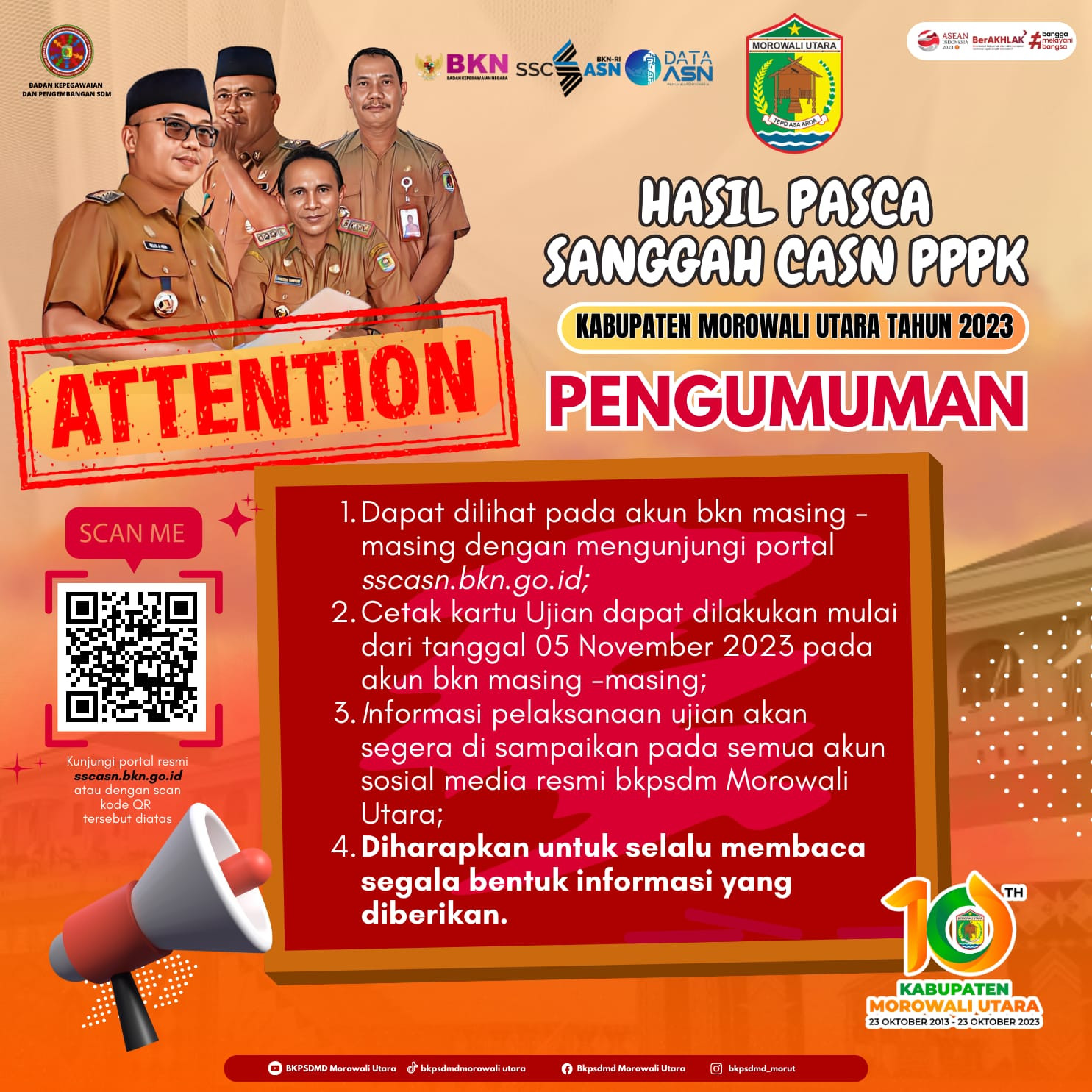PENGUMUMAN PASCA SANGGAH SELEKSI ADMINISTRASI PPPK TAHUN 2023