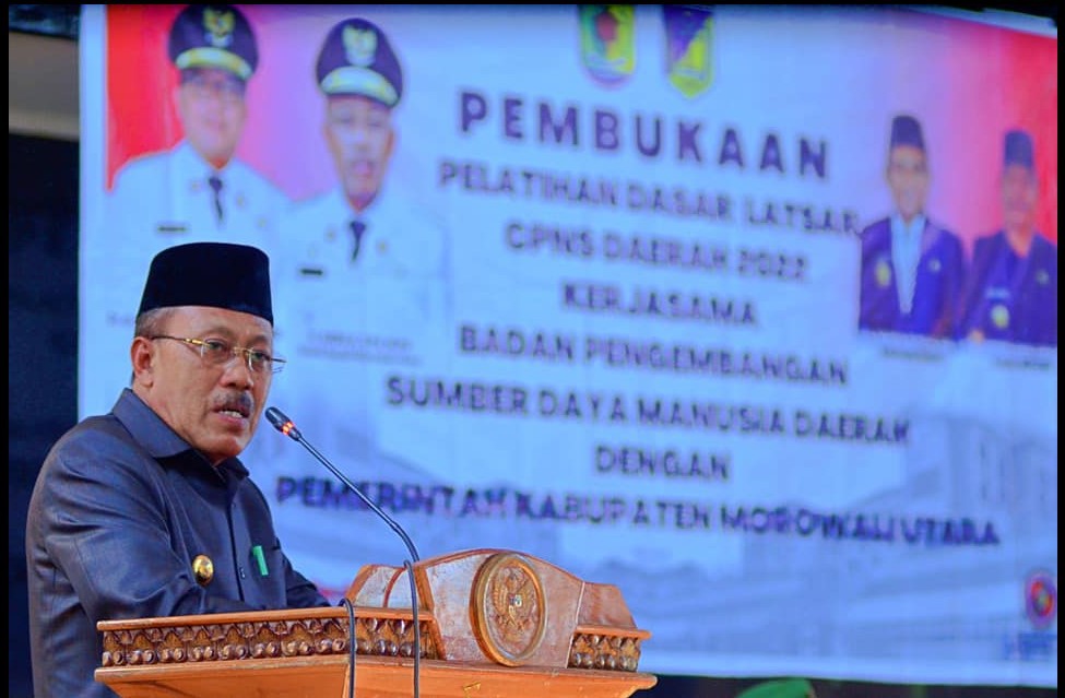 WAKIL BUPATI MOROWALI UTARA MEMBUKA PELATIHAN DASAR CPNS TAHUN 2022